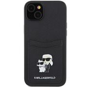 Husa premium pentru  iPhone 15 Karl Lagerfeld superior quality - Negru royal