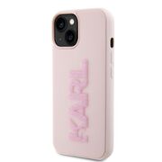 Husa premium pentru  iPhone 15 Karl Lagerfeld superior quality - Roz neon