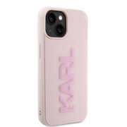 Husa premium pentru  iPhone 15 Karl Lagerfeld superior quality - Roz neon