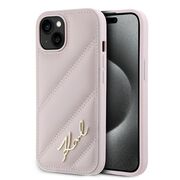 Husa premium pentru  iPhone 15 Karl Lagerfeld superior quality - Roz
