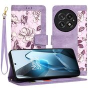 Husa tip carte pentru  OnePlus 13, functie stand si port carduri, Mov