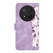 Husa tip carte pentru  Honor Magic 7 Lite, functie stand si port carduri, Mov