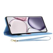 Husa tip carte pentru  Honor Magic 7 Lite, functie stand si port carduri, Albastru
