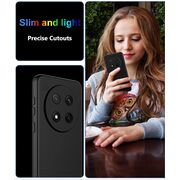 Husa pentru  Honor Magic 7 Lite Liquid Silicone, subțire, captusita cu microfibra, anti amprentă, protectie cameră foto, Fucsia