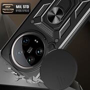 Husa pentru  Honor Magic 7 Lite Ring Armor Kickstand Tough Rugged Cover cu protectie camera, Roz