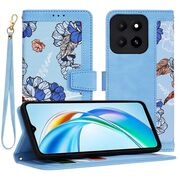 Husa tip carte pentru  Honor X5B, functie stand si port carduri, Albastru