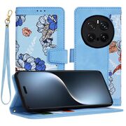 Husa tip carte pentru Honor Magic 7 Pro, functie stand si port carduri, Albastru