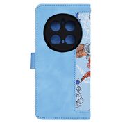 Husa tip carte pentru Honor Magic 7 Pro, functie stand si port carduri, Albastru