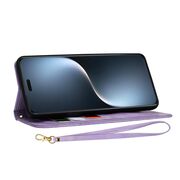 Husa tip carte pentru Honor Magic 7 Pro, functie stand si port carduri, Mov