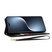 Husa tip carte pentru Honor Magic 7 Pro, functie stand si port carduri, Negru