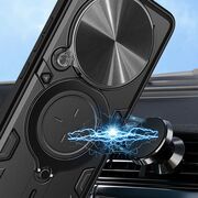 Husa pentru Honor Magic 7 Pro cu protecție pentru cameră și suport magnetic integrat Ring Shockproof - albastru