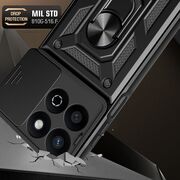 Husa pentru  Honor X5B Ring Armor Kickstand Tough Rugged Cover cu protectie camera, Albastru