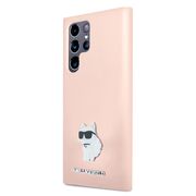 Husa premium pentru  Samsung Galaxy S23 Ultra 5G Karl Lagerfeld superior quality - Roz deschis