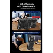 Husa pentru  Xiaomi 15 Pro cu protecție pentru cameră și suport magnetic integrat Ring Shockproof, Roz