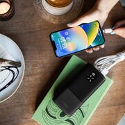 Baterie externa 2x USB, Type-C, 20W, 30000 mAh, LCD Display Fixed Power Bank Zen, FIXZEN-30-BK
