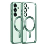 Husa pentru  Samsung Galaxy S25+ cu MagSafe si protectie pentru lentile anti-shock 1.5 mm transparent - Verde deschis