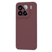 Husa pentru  Xiaomi 15 Liquid Silicone, subțire, captusita cu microfibra, anti amprentă, protectie cameră foto, Bordeaux