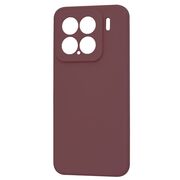Husa pentru  Xiaomi 15 Liquid Silicone, subțire, captusita cu microfibra, anti amprentă, protectie cameră foto, Bordeaux