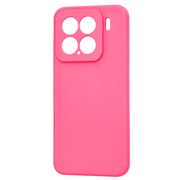Husa pentru  Xiaomi 15 Liquid Silicone, subțire, captusita cu microfibra, anti amprentă, protectie cameră foto, Fucsia
