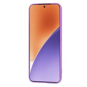 Husa pentru  Xiaomi 15 Liquid Silicone, subțire, captusita cu microfibra, anti amprentă, protectie cameră foto, Mov