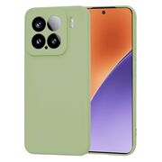 Husa pentru  Xiaomi 15 Liquid Silicone, subțire, captusita cu microfibra, anti amprentă, protectie cameră foto, Verde