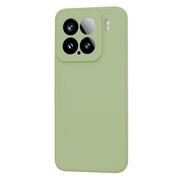 Husa pentru  Xiaomi 15 Liquid Silicone, subțire, captusita cu microfibra, anti amprentă, protectie cameră foto, Verde