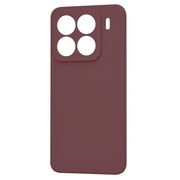 Husa pentru  Xiaomi 15 Pro Liquid Silicone, subțire, captusita cu microfibra, anti amprentă, protectie cameră foto, Bordeaux
