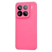 Husa pentru  Xiaomi 15 Pro Liquid Silicone, subțire, captusita cu microfibra, anti amprentă, protectie cameră foto, Fucsia
