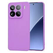 Husa pentru  Xiaomi 15 Pro Liquid Silicone, subțire, captusita cu microfibra, anti amprentă, protectie cameră foto, Mov