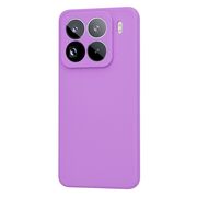Husa pentru  Xiaomi 15 Pro Liquid Silicone, subțire, captusita cu microfibra, anti amprentă, protectie cameră foto, Mov
