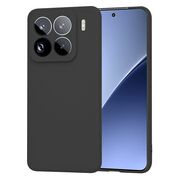 Husa pentru  Xiaomi 15 Pro Liquid Silicone, subțire, captusita cu microfibra, anti amprentă, protectie cameră foto, Negru