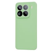 Husa pentru  Xiaomi 15 Pro Liquid Silicone, subțire, captusita cu microfibra, anti amprentă, protectie cameră foto, Verde deschis