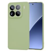 Husa pentru  Xiaomi 15 Pro Liquid Silicone, subțire, captusita cu microfibra, anti amprentă, protectie cameră foto, Verde