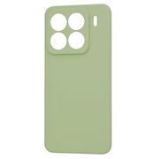 Husa pentru  Xiaomi 15 Pro Liquid Silicone, subțire, captusita cu microfibra, anti amprentă, protectie cameră foto, Verde