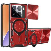 Husa pentru  Xiaomi 15 cu protecție pentru cameră și suport magnetic integrat Ring Shockproof, Rosu