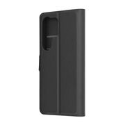 Husa pentru  Samsung Galaxy S25 Ultra tip carte cu inchidere magnetica, compartimente pentru carduri si functie stand, Negru 