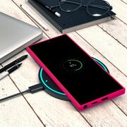Husa pentru Samsung Galaxy S25 Ultra Liquid Silicone, subțire, captusita cu microfibra, anti amprentă, protectie cameră foto, Fucsia