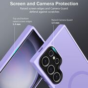 Husa pentru  Samsung Galaxy S25 Ultra cu MagSafe, Ghost Series, frosted - Mov