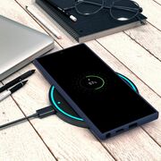 Husa pentru Samsung Galaxy S25 Ultra Liquid Silicone, subțire, captusita cu microfibra, anti amprentă, protectie cameră foto, albastru