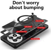 Husa pentru  OnePlus 13 cu protecție pentru cameră și suport magnetic integrat Ring Shockproof, Negru