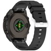 Curea pentru Garmin Fenix 3/3 HR/5X/5X Plus/6X/6X Pro/7X/7X Pro Solar 26 mm Quickfit silicon - Negru