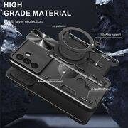 Husa pentru  Samsung Galaxy A56 cu protecție pentru cameră și suport magnetic integrat Ring Shockproof, Rosu