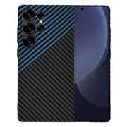 Husa pentru  Samsung Galaxy S25 Ultra CarbonFiber UltraSlim, Lightweight, Albastru inchis