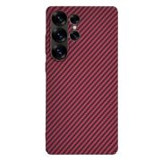 Husa pentru  Samsung Galaxy S25 Ultra CarbonFiber UltraSlim, Lightweight, Rosu