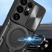Husa pentru  Samsung Galaxy S25 Ultra cu protecție pentru cameră și suport magnetic integrat Ring Shockproof, Mov