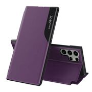 Husa pentru  Samsung Galaxy S25 Ultra tip carte, Smart View, Mov