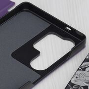 Husa pentru  Samsung Galaxy S25 Ultra tip carte, Smart View, Mov