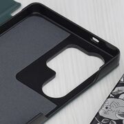 Husa pentru  Samsung Galaxy S25 Ultra tip carte, Smart View, Verde
