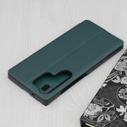 Husa pentru  Samsung Galaxy S25 Ultra tip carte, Smart View, Verde
