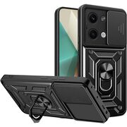 Husa pentru Xiaomi Redmi Note 13 4G cu inel Ring Armor Kickstand Tough, protectie camera (negru)